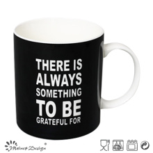 Black Color with Words Printing Straight Coffee Mug